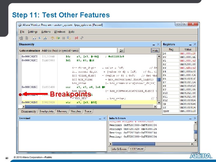 Step 11: Test Other Features Breakpoints 83 Step 11: Test Other Features Breakpoints 83