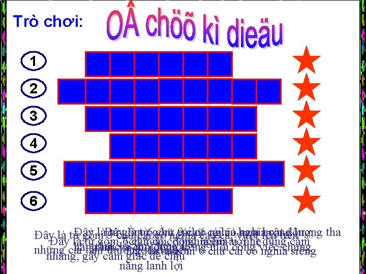 Trò chơi: 1 2 3 4 5 6 K C A N Đ Ả