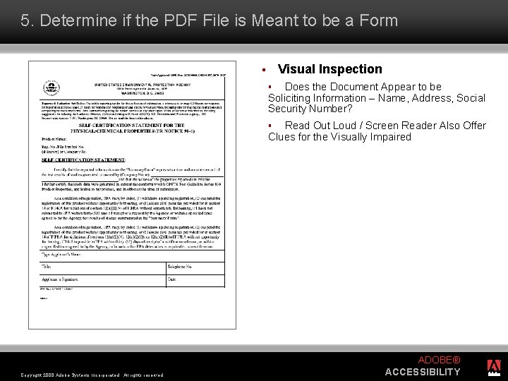 5. Determine if the PDF File is Meant to be a Form Visual Inspection
