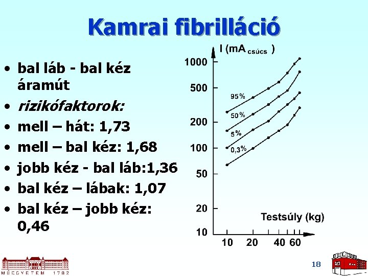 Kamrai fibrilláció • bal láb - bal kéz áramút • rizikófaktorok: • mell –