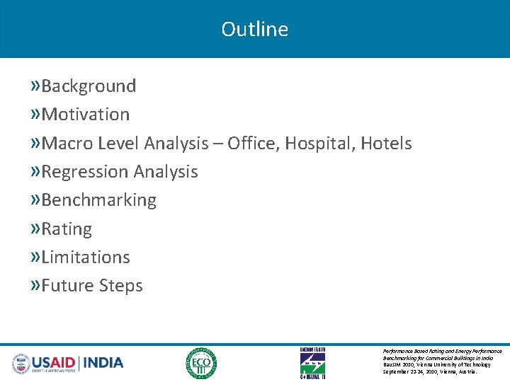Outline » Background » Motivation » Macro Level Analysis – Office, Hospital, Hotels »