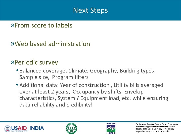 Next Steps » From score to labels » Web based administration » Periodic survey