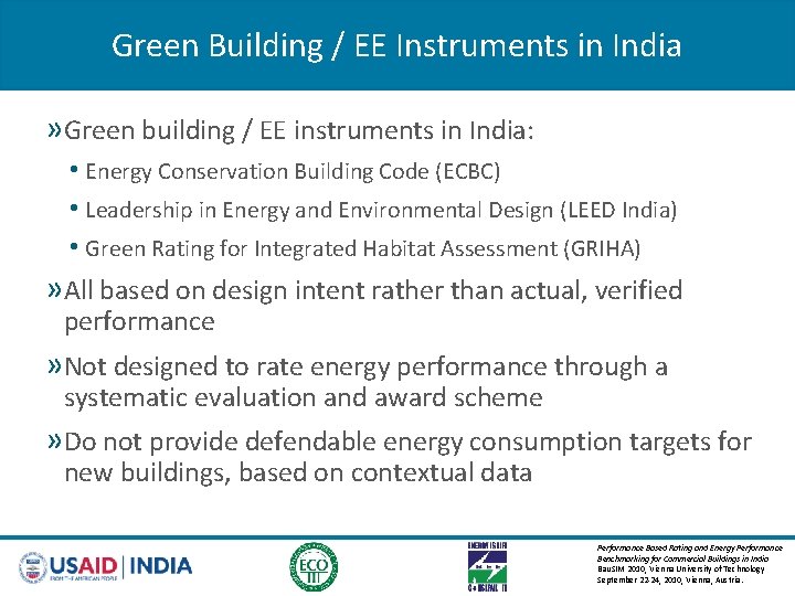 Green Building / EE Instruments in India » Green building / EE instruments in