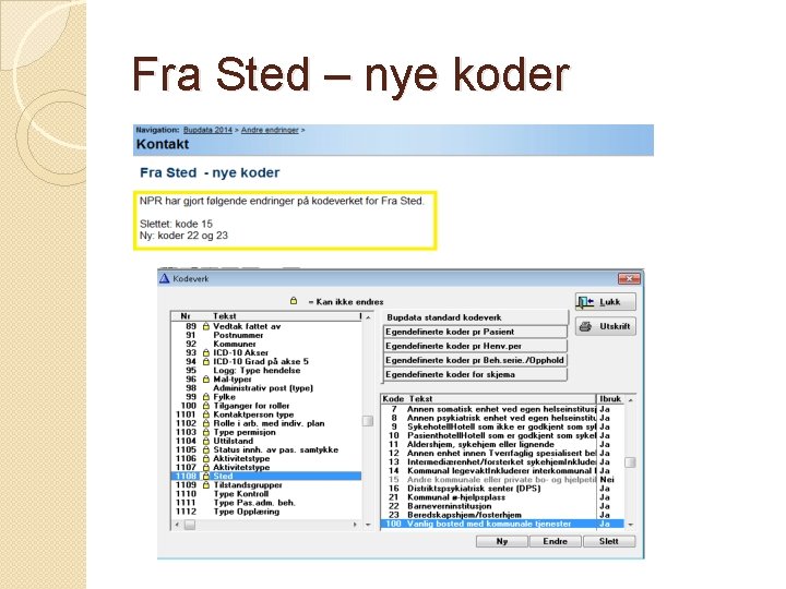 Fra Sted – nye koder 