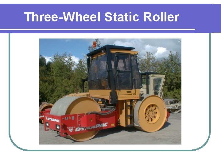 Three-Wheel Static Roller 