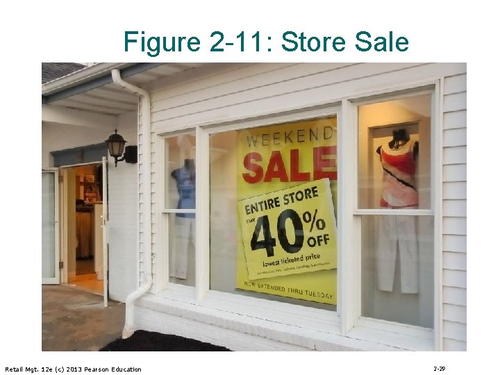 Figure 2 -11: Store Sale Retail Mgt. 12 e (c) 2013 Pearson Education 2