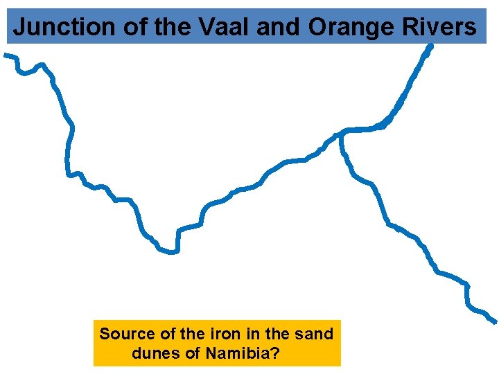 Junction of the Vaal and Orange Rivers Source of the iron in the sand