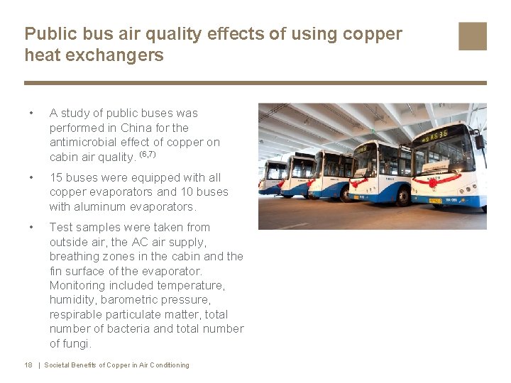 Public bus air quality effects of using copper heat exchangers • A study of