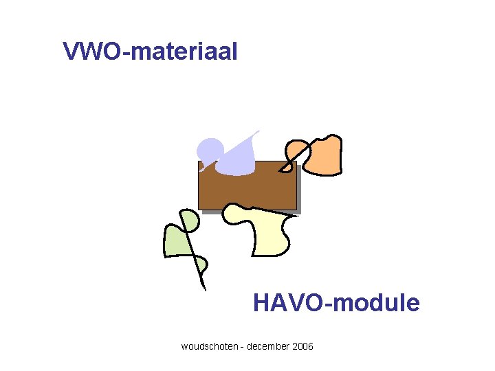 VWO-materiaal HAVO-module woudschoten - december 2006 