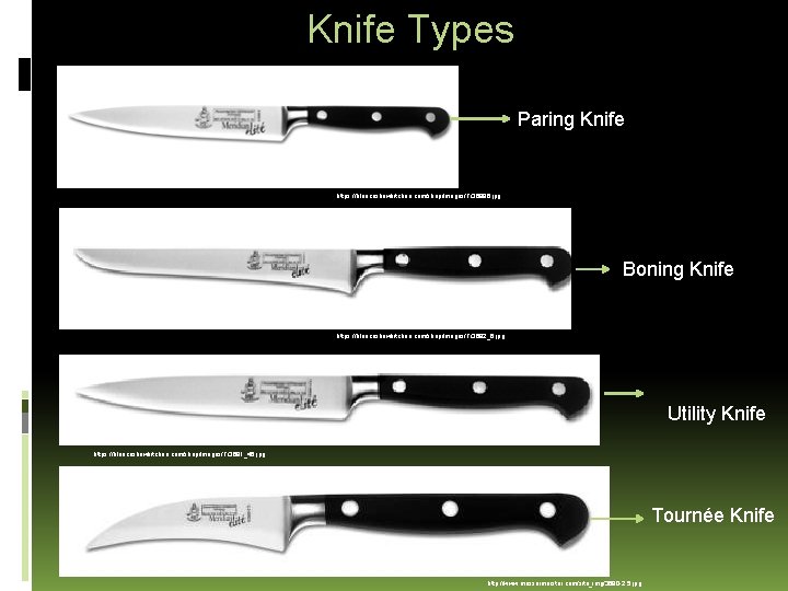 Knife Types Paring Knife https: //bluecashewkitchen. com/shop/images/T/36886. jpg Boning Knife https: //bluecashewkitchen. com/shop/images/T/3692_6. jpg