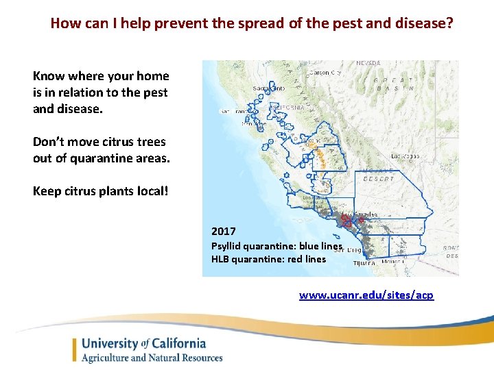 How can I help prevent the spread of the pest and disease? Know where