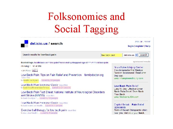 Folksonomies and Social Tagging 