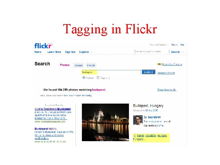 Tagging in Flickr 