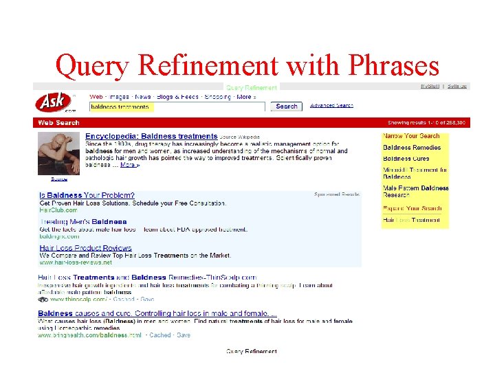 Query Refinement with Phrases 