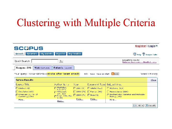 Clustering with Multiple Criteria 