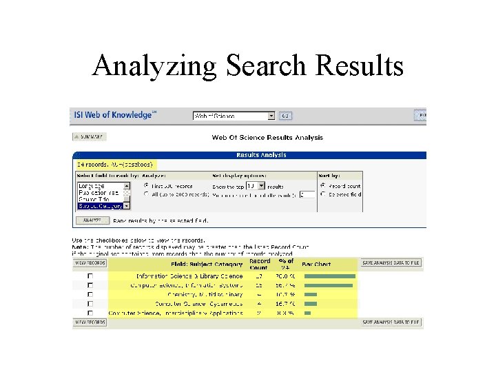 Analyzing Search Results 