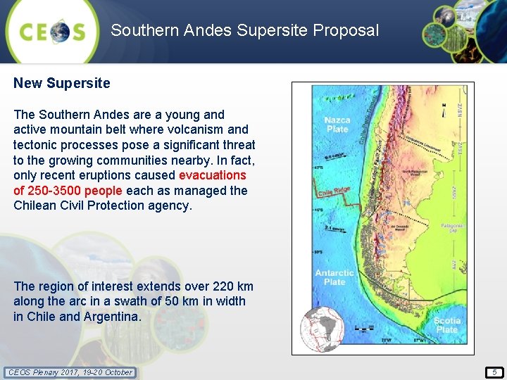 Southern Andes Supersite Proposal New Supersite The Southern Andes are a young and active
