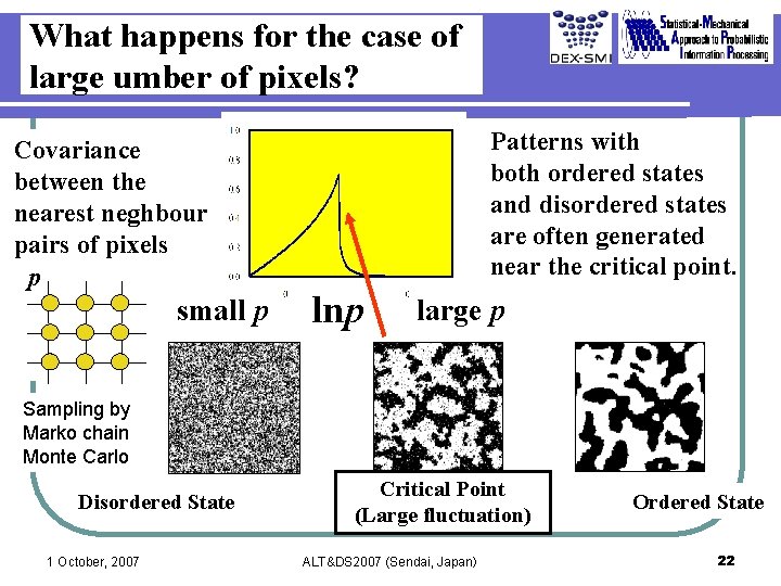 What happens for the case of large umber of pixels? Covariance between the nearest