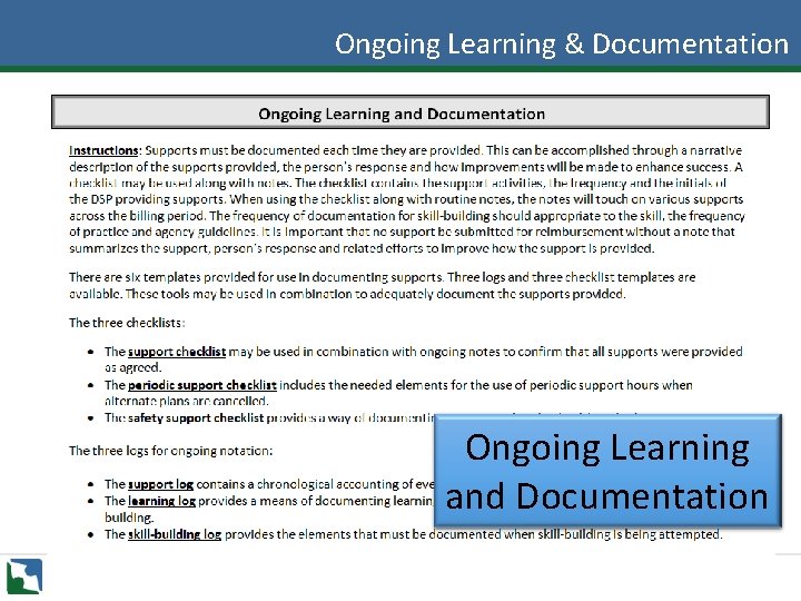Ongoing Learning & Documentation Ongoing Learning and Documentation Slide 131 