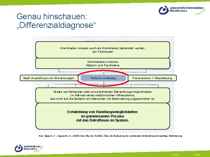 Genau hinschauen: „Differenzialdiagnose“ Krankheiten müssen auch als Krankheiten behandelt werden: von Fachleuten Schnittstelle zwischen