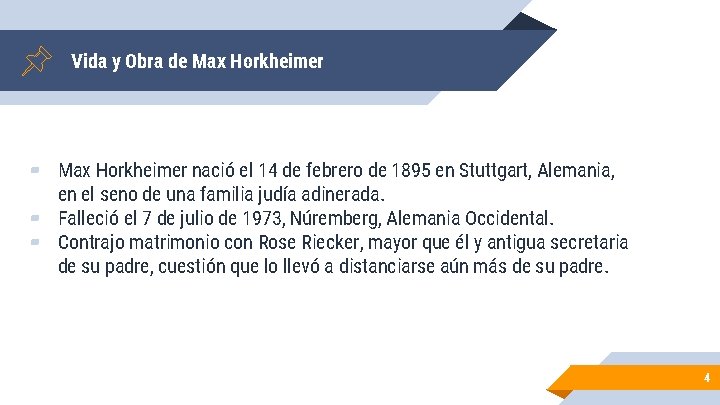 Vida y Obra de Max Horkheimer ▰ Max Horkheimer nació el 14 de febrero Vida y Obra de Max Horkheimer ▰ Max Horkheimer nació el 14 de febrero