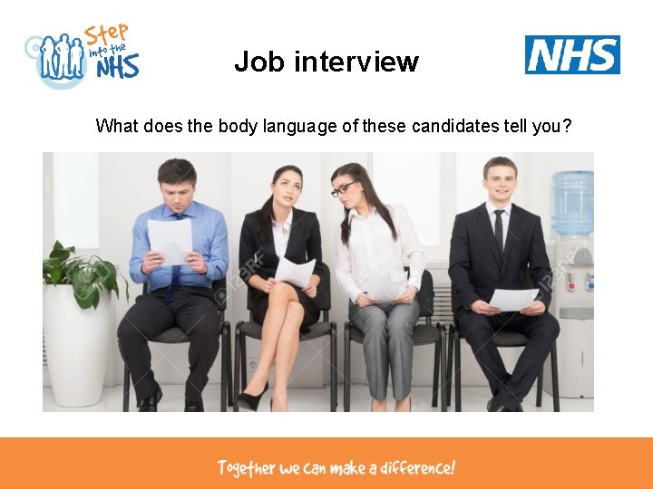 Job interview What does the body language of these candidates tell you? Job interview What does the body language of these candidates tell you?