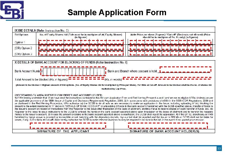 Sample Application Form 33 