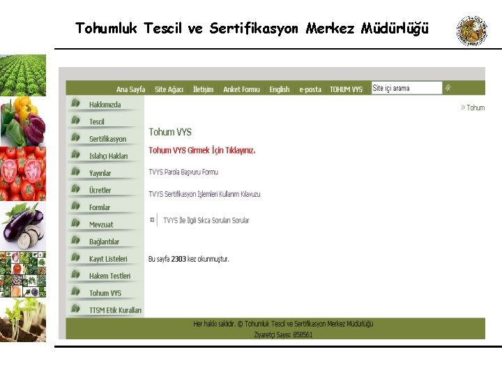 Tohumluk Tescil ve Sertifikasyon Merkez Müdürlüğü 