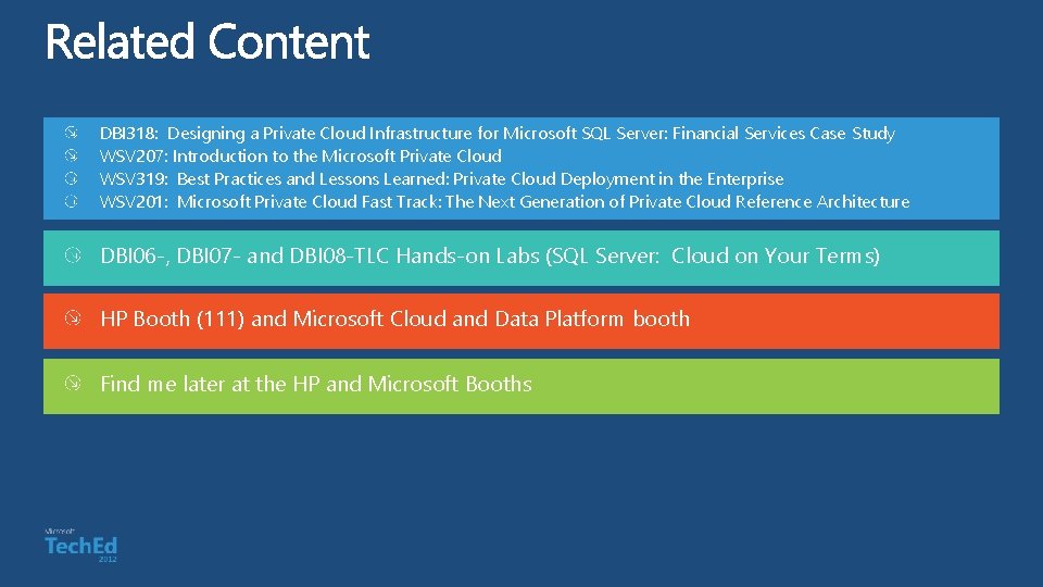 DBI 318: Designing a Private Cloud Infrastructure for Microsoft SQL Server: Financial Services Case