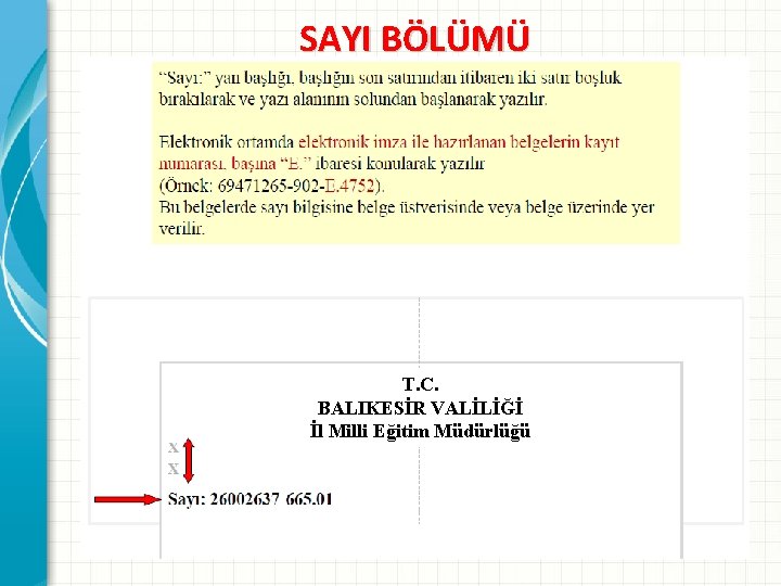 SAYI BÖLÜMÜ T. C. BALIKESİR VALİLİĞİ İl Milli Eğitim Müdürlüğü 