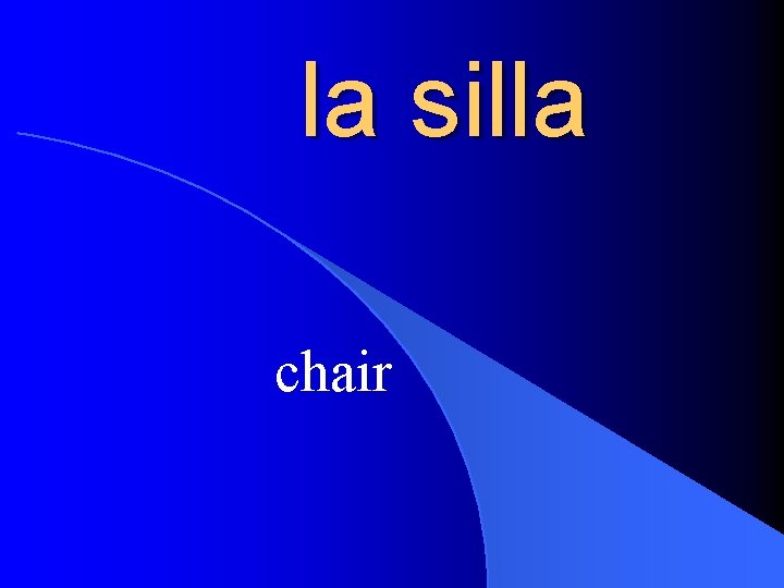 la silla chair 