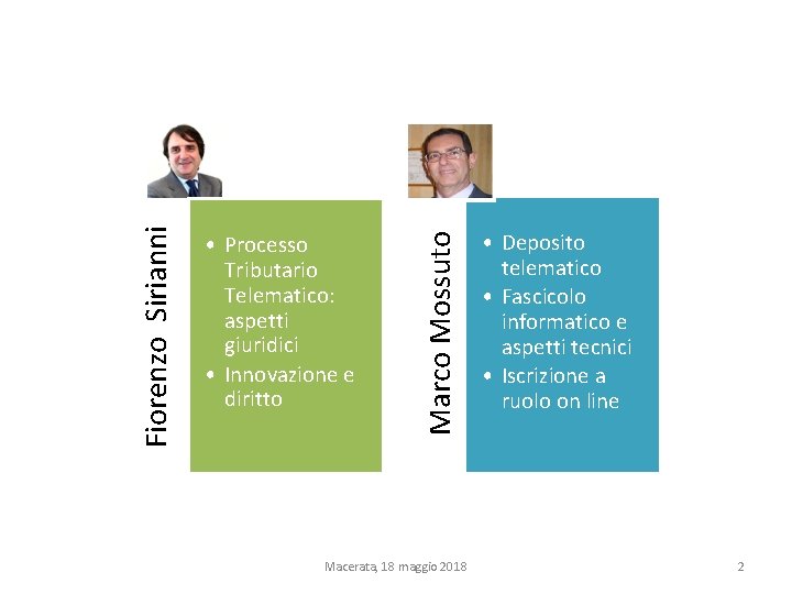 Marco Mossuto Fiorenzo Sirianni • Processo Tributario Telematico: aspetti giuridici • Innovazione e diritto Marco Mossuto Fiorenzo Sirianni • Processo Tributario Telematico: aspetti giuridici • Innovazione e diritto