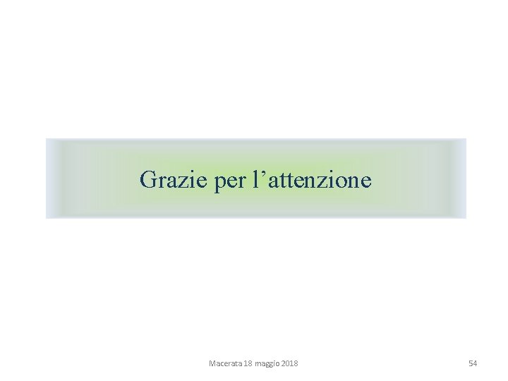 Grazie per l’attenzione Macerata 18 maggio 2018 54 Grazie per l’attenzione Macerata 18 maggio 2018 54