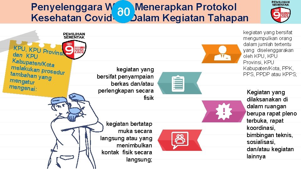 Penyelenggara Wajib Menerapkan Protokol 6 0 Kesehatan Covid-19 Dalam Kegiatan Tahapan KPU, KPU P