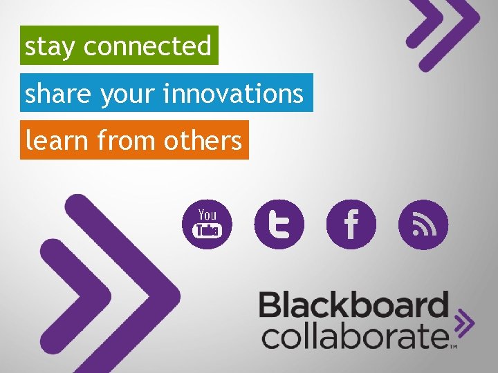 stay connected share your innovations learn from others 