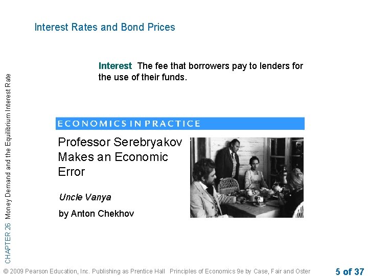 CHAPTER 26 Money Demand the Equilibrium Interest Rates and Bond Prices Interest The fee