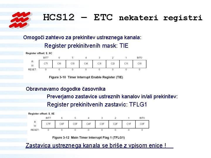 HCS 12 – ETC nekateri registri Omogoči zahtevo za prekinitev ustreznega kanala: Register prekinitvenih