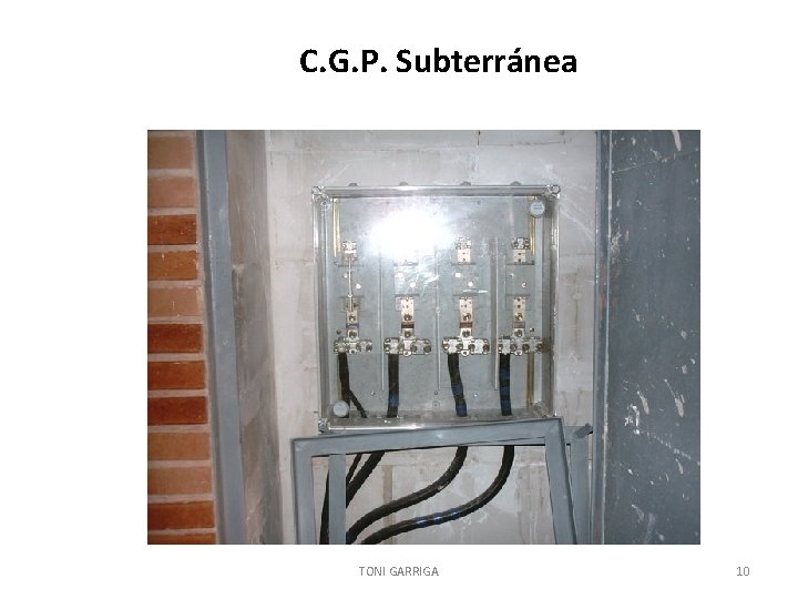C. G. P. Subterránea TONI GARRIGA 10 
