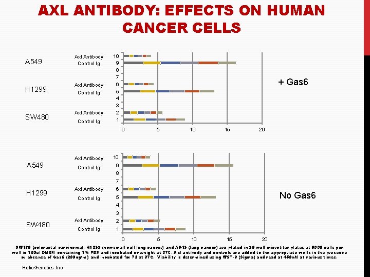 AXL ANTIBODY: EFFECTS ON HUMAN CANCER CELLS A 549 Axl Antibody Control Ig H