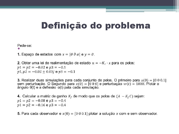 Definição do problema • 