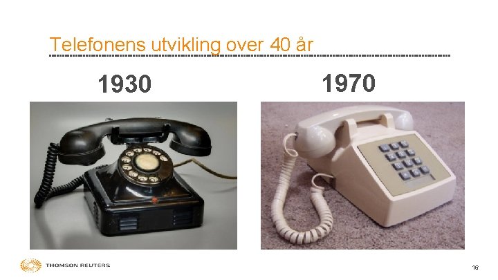 Telefonens utvikling over 40 år 1930 1970 16 
