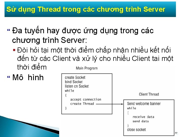 Sử dụng Thread trong các chương trình Server Đa tuyến hay được ứng dụng