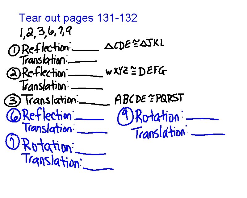 Tear out pages 131 -132 