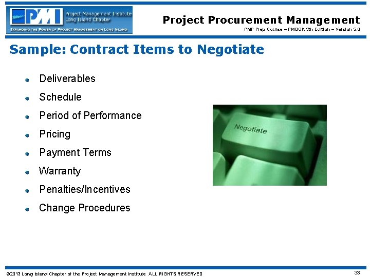 Project Procurement Management PMP Prep Course – PMBOK 5 th Edition – Version 5.