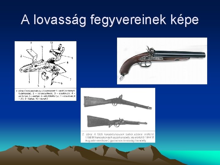 A lovasság fegyvereinek képe 