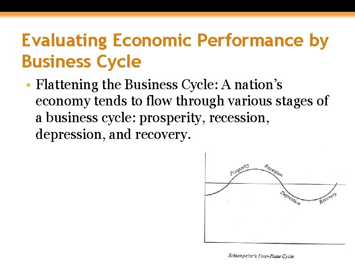 Evaluating Economic Performance by Business Cycle • Flattening the Business Cycle: A nation’s economy