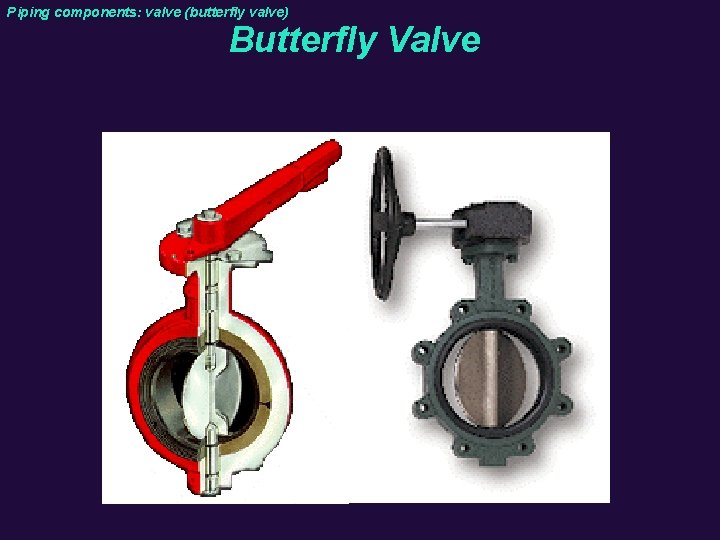 Piping components: valve (butterfly valve) Butterfly Valve 