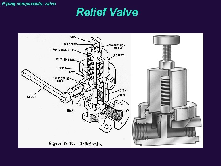 Piping components: valve Relief Valve 