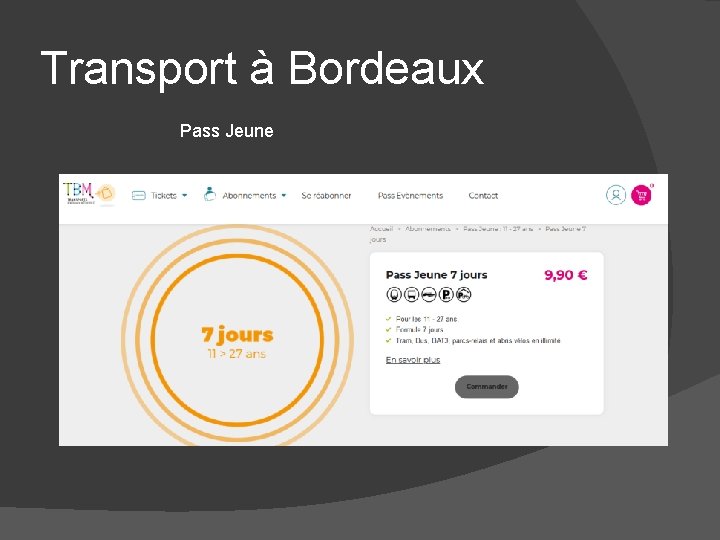 Transport à Bordeaux Pass Jeune 