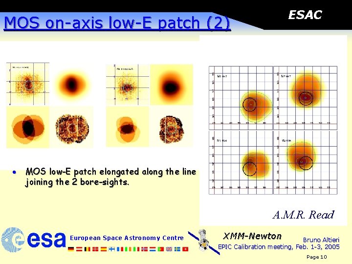 ESAC MOS on-axis low-E patch (2) · MOS low-E patch elongated along the line
